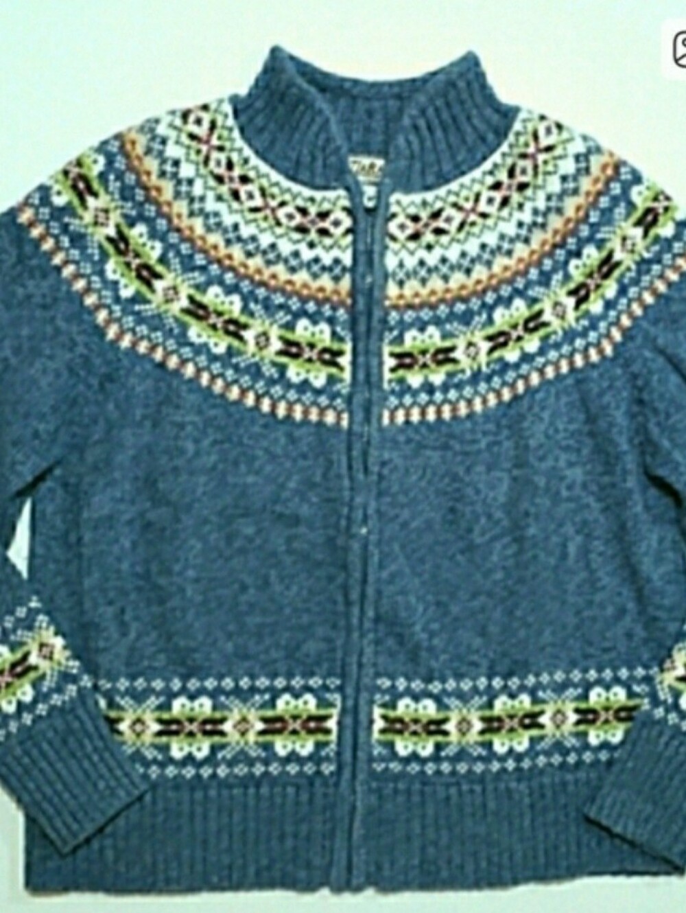 Vintage Fair Isle Oversized Cardigan Sweater